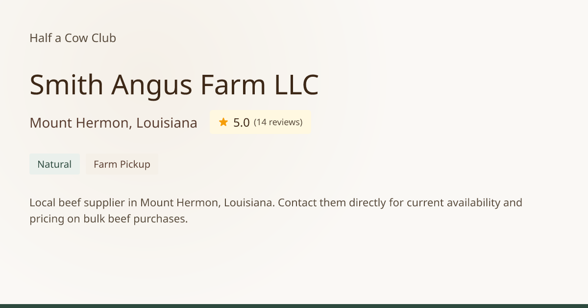 Smith Angus Farm LLC - Reviews & Bulk Beef Prices in Mount Hermon ...